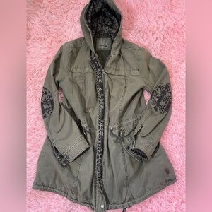 Levi's Military Aztec Fishtail Parka Army Green Quilted Aztec large